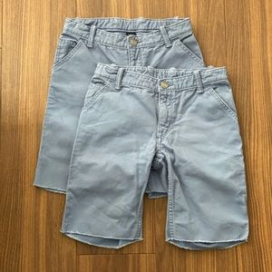 2 pairs of Gap Blue Shorts with Raw Edge Hem
